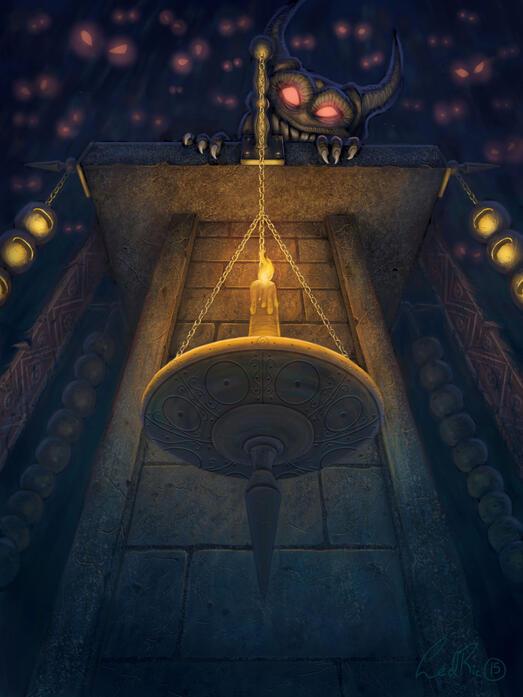 Candle of Fear Illustration by Cédric Godin Olicard.